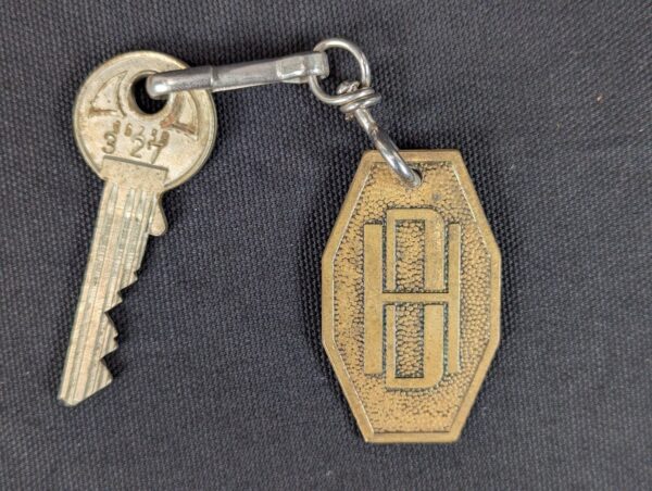 Vintage NEMEF Hotel Room Key and Brass Fob 327 Dusseldorf Hilton Collectible ...