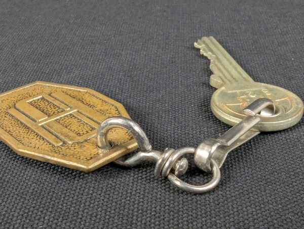 Vintage NEMEF Hotel Room Key and Brass Fob 327 Dusseldorf Hilton Collectible ...