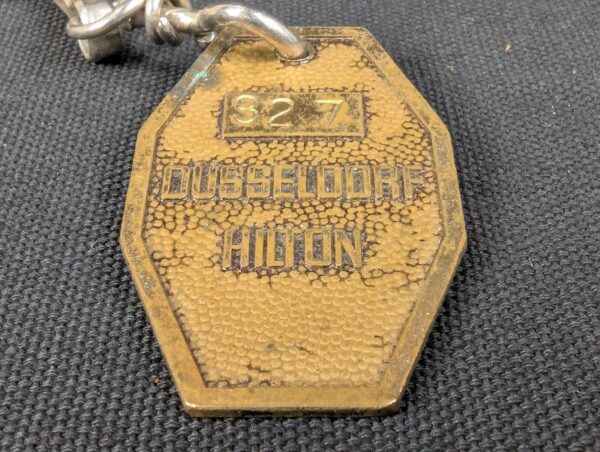 Vintage NEMEF Hotel Room Key and Brass Fob 327 Dusseldorf Hilton Collectible ...