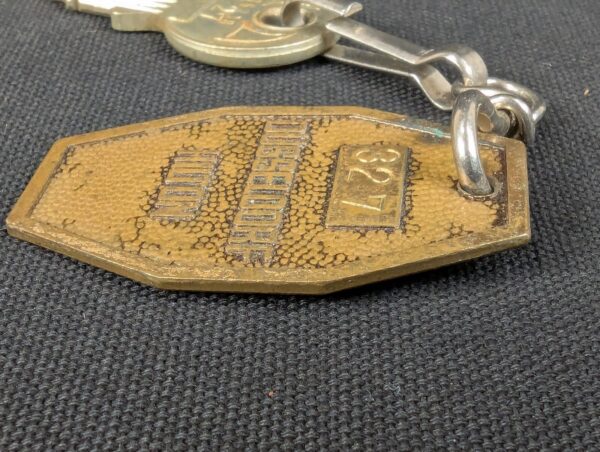 Vintage NEMEF Hotel Room Key and Brass Fob 327 Dusseldorf Hilton Collectible ...