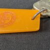 Vintage Guam Hilton Hotel Room Key and Plastic Tag Set 739 Orange Silver Brass
