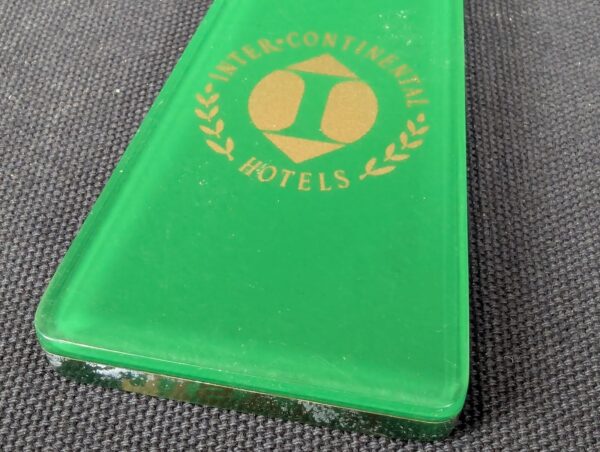 Inter-Continental Hotels Rio Brasil Vintage Metal Key and Acrylic Keychain 1502