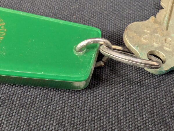 Inter-Continental Hotels Rio Brasil Vintage Metal Key and Acrylic Keychain 1502