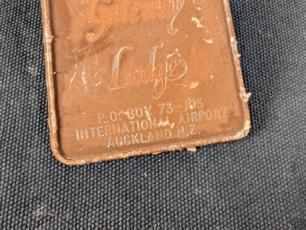 Auckland Gateway Lodge Hotel Room Key and Plastic Fob 151 Vintage Souvenir Brown