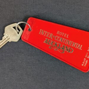 Vintage Hotel Inter-Continental Auckland Room Key 310 Red Plastic Fob Permark