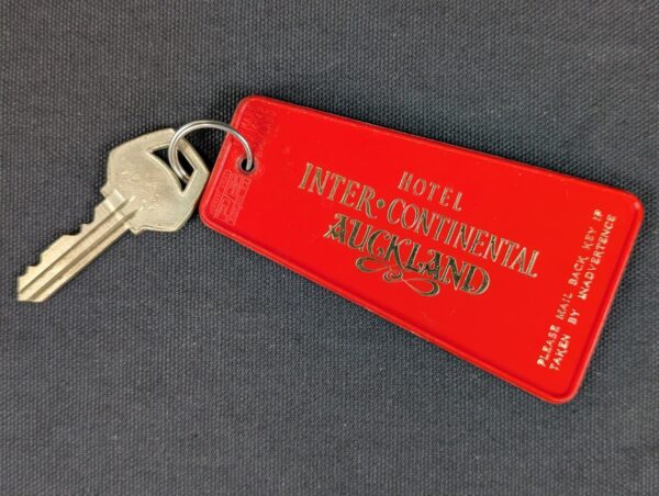 Vintage Hotel Inter-Continental Auckland Room Key 310 Red Plastic Fob Permark