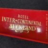 Vintage Hotel Inter-Continental Auckland Room Key 310 Red Plastic Fob Permark