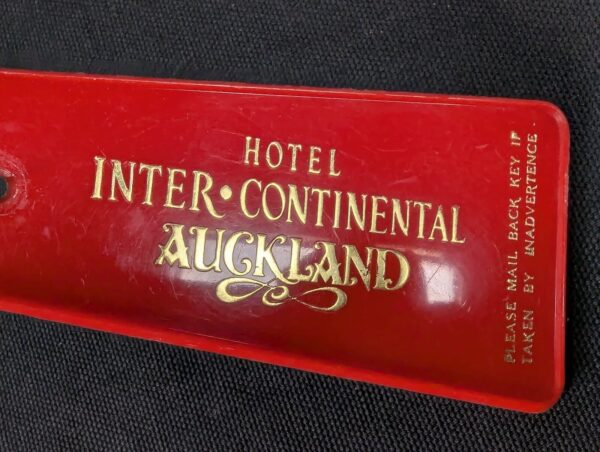 Vintage Hotel Inter-Continental Auckland Room Key 310 Red Plastic Fob Permark