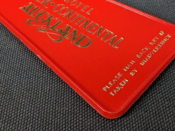 Vintage Hotel Inter-Continental Auckland Room Key 310 Red Plastic Fob Permark