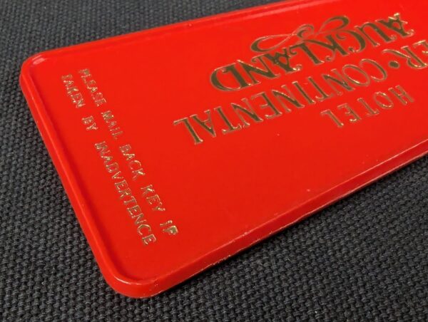 Vintage Hotel Inter-Continental Auckland Room Key 310 Red Plastic Fob Permark