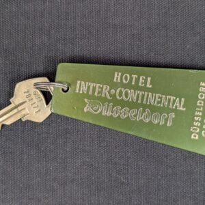 Vintage Inter-Continental Hotels Room Key and Fob Dusseldorf Germany 784171 325