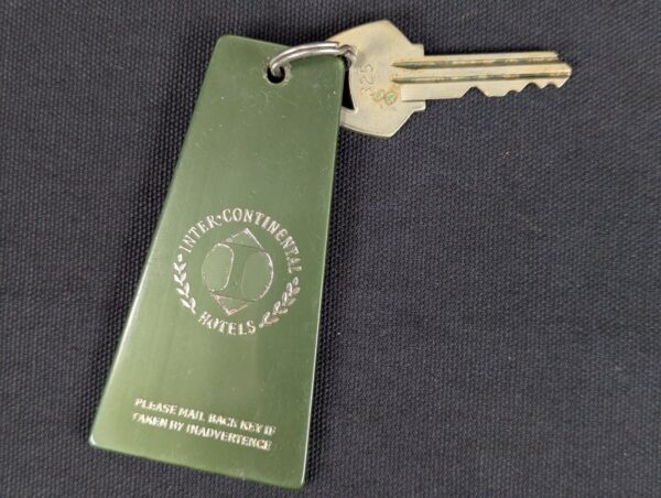 Vintage Inter-Continental Hotels Room Key and Fob Dusseldorf Germany 784171 325