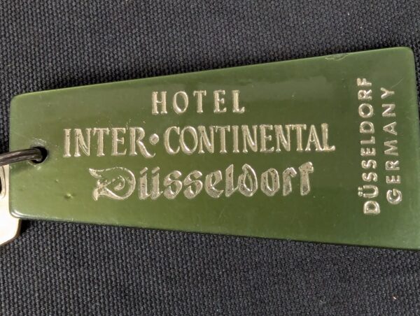 Vintage Inter-Continental Hotels Room Key and Fob Dusseldorf Germany 784171 325