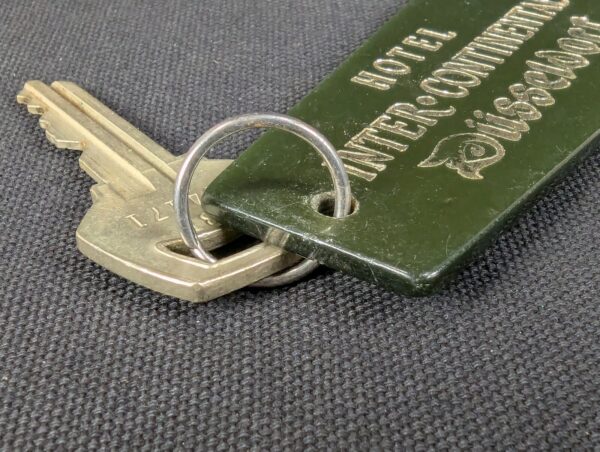 Vintage Inter-Continental Hotels Room Key and Fob Dusseldorf Germany 784171 325