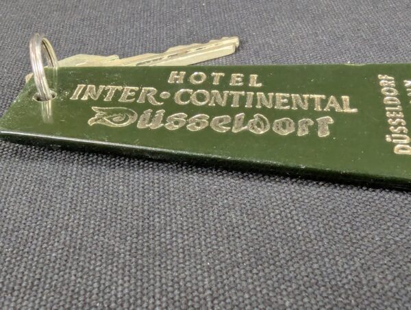 Vintage Inter-Continental Hotels Room Key and Fob Dusseldorf Germany 784171 325
