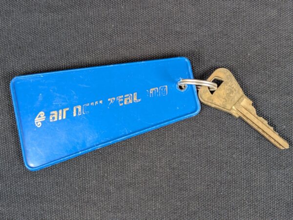 Vintage Hotel Russley Christchurch Room Key Fob 39 Blue Gold Permark Signs NZ