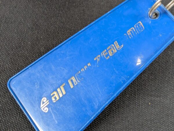 Vintage Hotel Russley Christchurch Room Key Fob 39 Blue Gold Permark Signs NZ