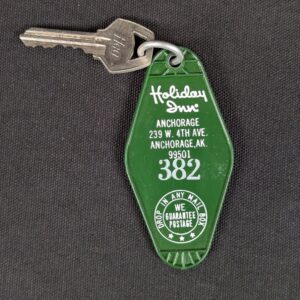 Vintage Holiday Inn Anchorage Hotel Room Key and Plastic Fob 382 Alaska Colle...