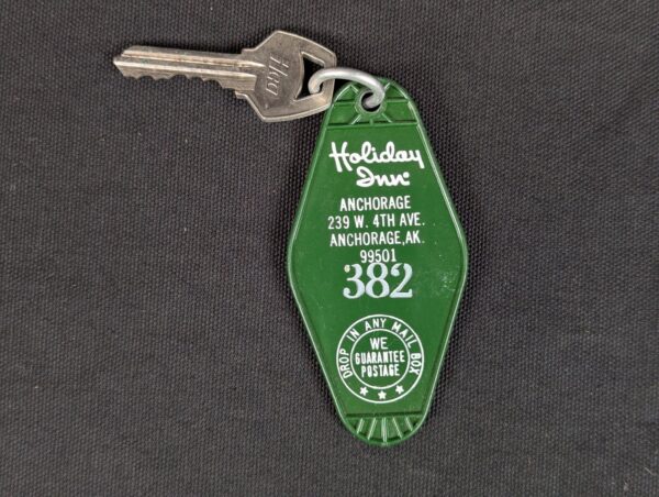 Vintage Holiday Inn Anchorage Hotel Room Key and Plastic Fob 382 Alaska Colle...