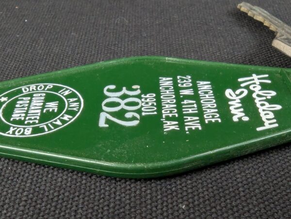 Vintage Holiday Inn Anchorage Hotel Room Key and Plastic Fob 382 Alaska Colle...