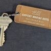 Vintage Airport-Marina Hotel Room Key Tag 601 Los Angeles Schlage Mid-Century