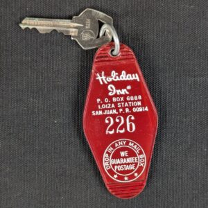 Vintage Holiday Inn Hotel Room Key and Plastic Fob San Juan Puerto Rico 226 Good