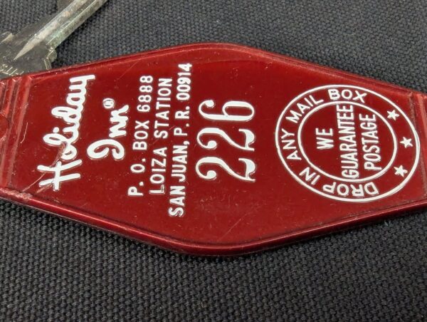 Vintage Holiday Inn Hotel Room Key and Plastic Fob San Juan Puerto Rico 226 Good
