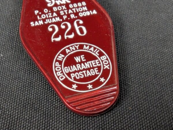 Vintage Holiday Inn Hotel Room Key and Plastic Fob San Juan Puerto Rico 226 Good