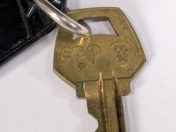Vintage Hotel Room Key Tag 329 Plastic with ESP CO 92 Key Precision Plastics