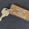 Vintage Falcon Hotel Room Key Tag 2218 Honolulu Hawaii Metal Bronze Gold Silver
