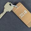 Vintage Falcon Hotel Room Key Tag 2218 Honolulu Hawaii Metal Bronze Gold Silver