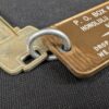 Vintage Falcon Hotel Room Key Tag 2218 Honolulu Hawaii Metal Bronze Gold Silver