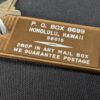 Vintage Falcon Hotel Room Key Tag 2218 Honolulu Hawaii Metal Bronze Gold Silver