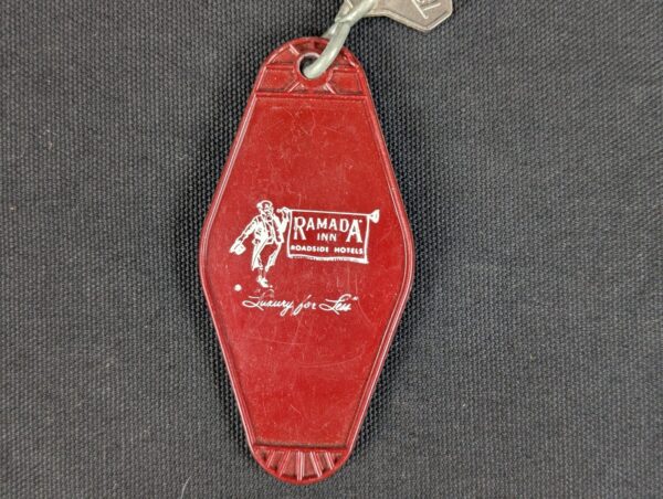 Vintage Ramada Inn Hotel Room Key & Plastic Fob JFK Jamaica NY 108 Taylor USA