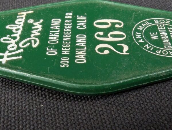 Vintage Holiday Inn Oakland Hotel Room Key & Plastic Fob 269 W.W. Wilcox Mfg Co