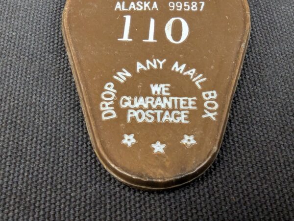 Vintage Hotel Room Key and Fob Mt Alyeska Nugget Inn Girdwood Alaska 110 Brass