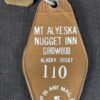 Vintage Hotel Room Key and Fob Mt Alyeska Nugget Inn Girdwood Alaska 110 Brass