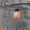 Carhartt Jacket Mens XL Bartlett Sherpa Lined Gray Full Zip Faded Hooded Work