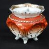 Antique Nippon Style Cream Pitcher Early 20th Century Orange Gold Wishbone Ha...
