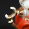 Antique Nippon Style Cream Pitcher Early 20th Century Orange Gold Wishbone Ha...