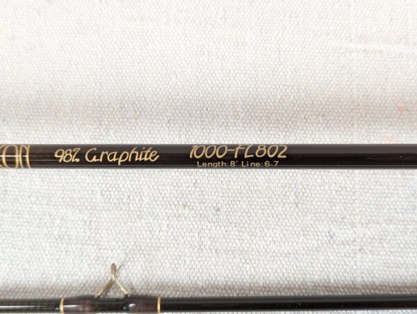 Vintage Golden Falcon 1000-FL802 Fly Fishing Rod 8ft 98% Graphite 2-Piece Brown