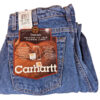 Carhartt B21DST Flannel Lined Denim Jeans Men's Blue Relaxed Fit Straight Leg...