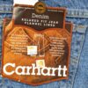 Carhartt B21DST Flannel Lined Denim Jeans Men's Blue Relaxed Fit Straight Leg...