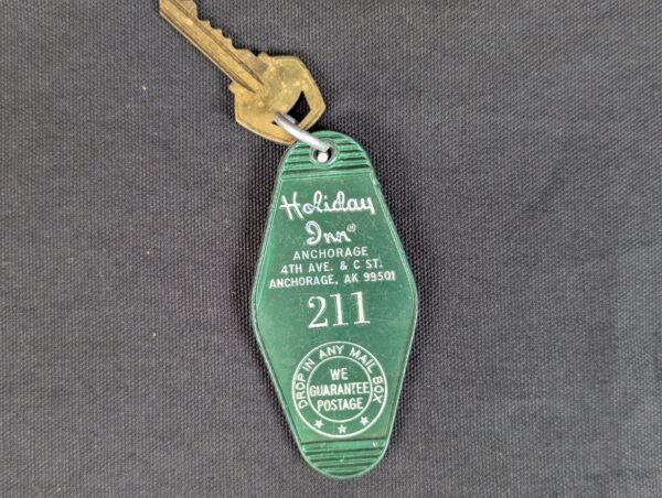Vintage Holiday Inn Anchorage 4th Ave & C St Room 211 Plastic Key Fob Hotel Item