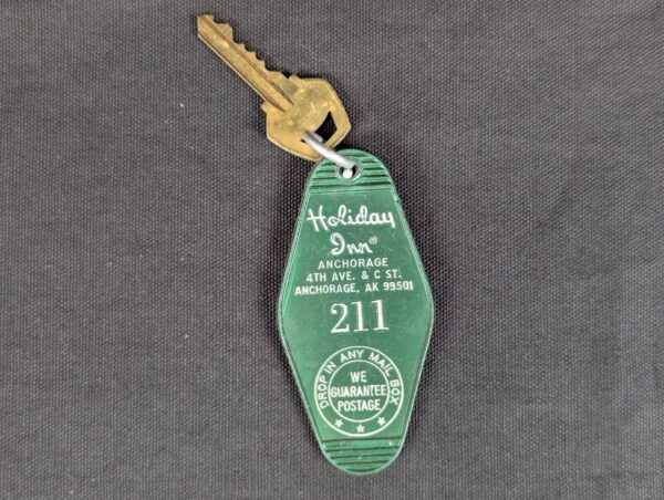 Vintage Holiday Inn Anchorage 4th Ave & C St Room 211 Plastic Key Fob Hotel Item