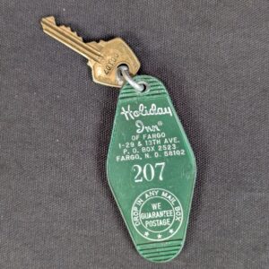 Vintage Holiday Inn Hotel Room Key and Plastic Fob Fargo North Dakota Mid-Cen...