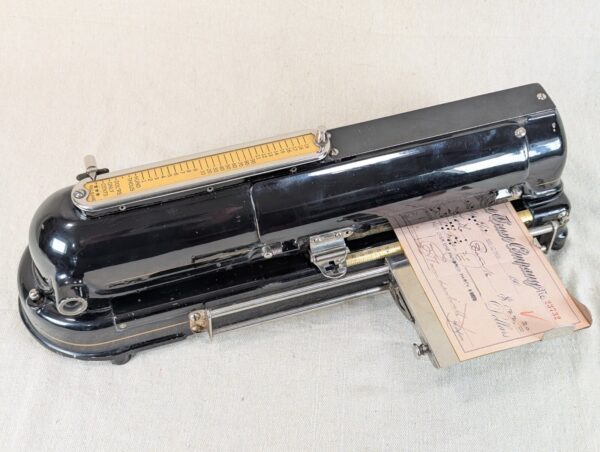 Antique Todd Protectograph Check Writer Rochester NY Early 20th Century Black...