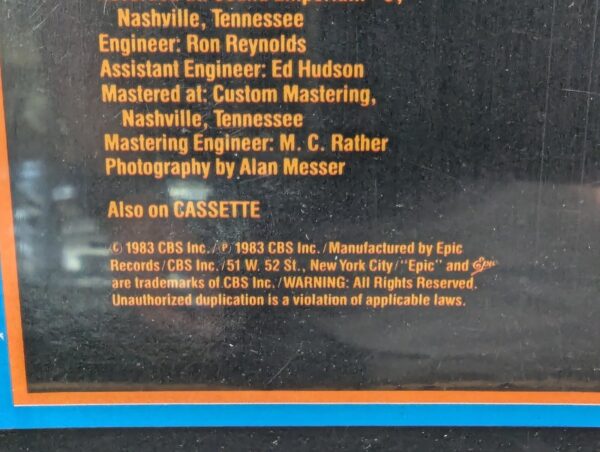 George Jones Jones Country Epic 1983 Vinyl Record LP