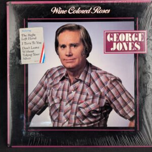 George Jones Wine Colored Roses Epic 1986 Vinyl Record LP