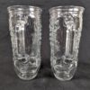PAIR of Vintage Cowboy Boot Shaped Glass Mugs 6” Barware Western Design Mexico